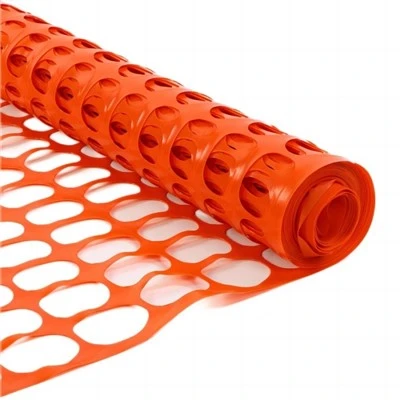 Valla de construcción de plástico naranja